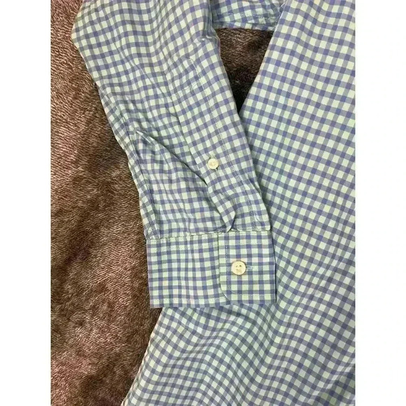 Vineyard Vines Performance Classic Fit Murray Button Up Shirt Men's L Blue Plaid - Picture 3 of 12